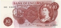 Bank Of England 10 Shilling Notes Portrait 10 Shillings, from 1963